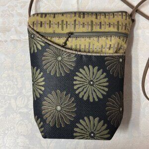 Maruca Crossbody Bag – Handmade in Boulder, CO – Rare Gold/Green Cast Floral Pat